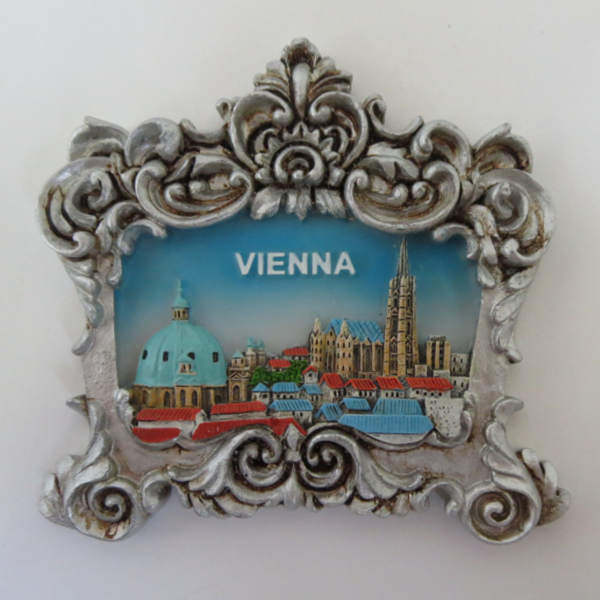 Bild 1 von Wien Magnet „Barock-Rahmen“ silber