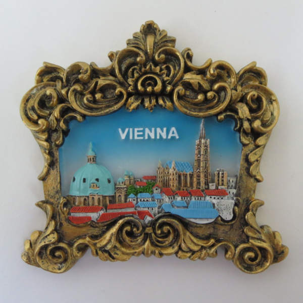 Bild 1 von Wien Magnet „Barock-Rahmen“ gold