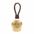 Glocke antik gold Edelweiß 11x27cm