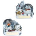Schneekugel Wintermotiv 4,5cm 80 sort.