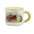 Porzellan Espresso-Tasse Almlandschaft