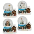 Schneekugel Alpenmotiv 6,5cm sort.(Winter)