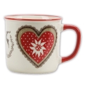 Porzellan-Tasse Hirschpaar/Herz