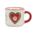 Porzellan Espresso-Tasse Herz  Hirsch