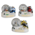 Magnet Schneekugel Wintersport  3,5cm sort. (Winter)