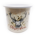 Bild 2 von Email Tasse Motiv Hirsch