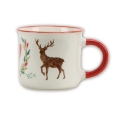 Porzellan Espresso-Tasse Herz/Hirsch